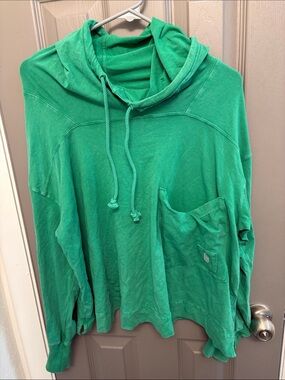 FP Movement Green Hooded Lightweight Pocket Sweatshirt